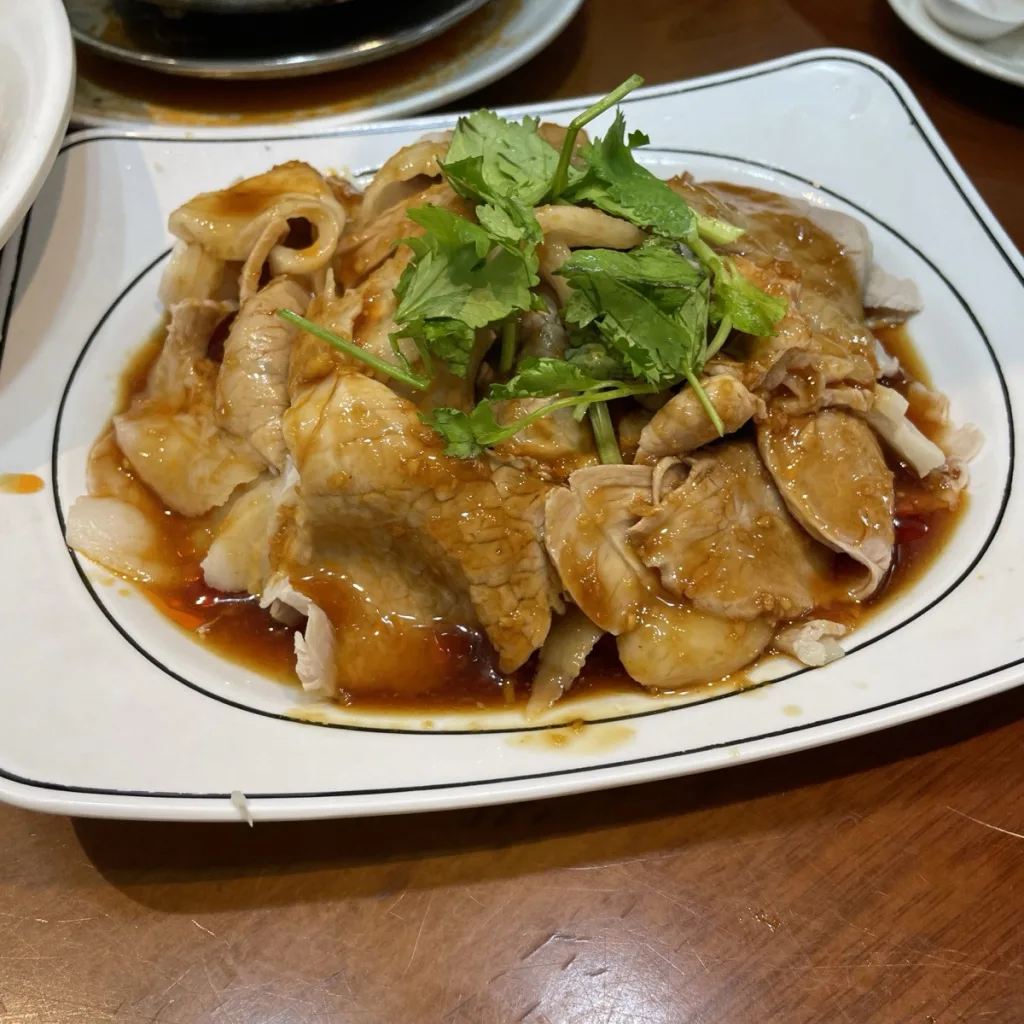 小峨眉川菜館的蒜泥白肉