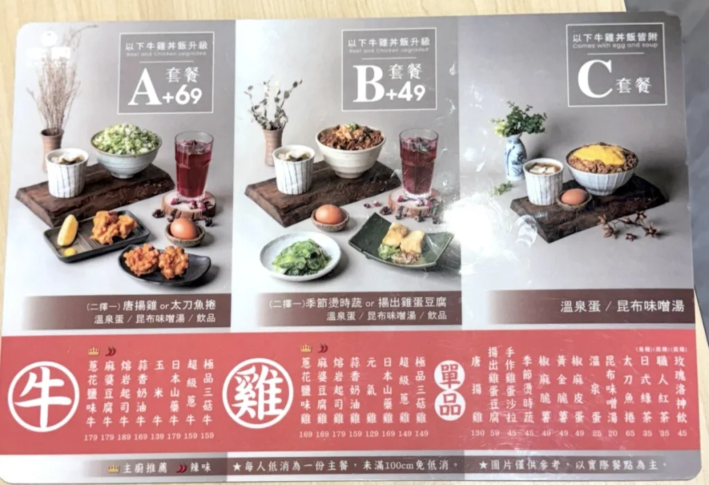 牛洞 竹北勝利店 菜單