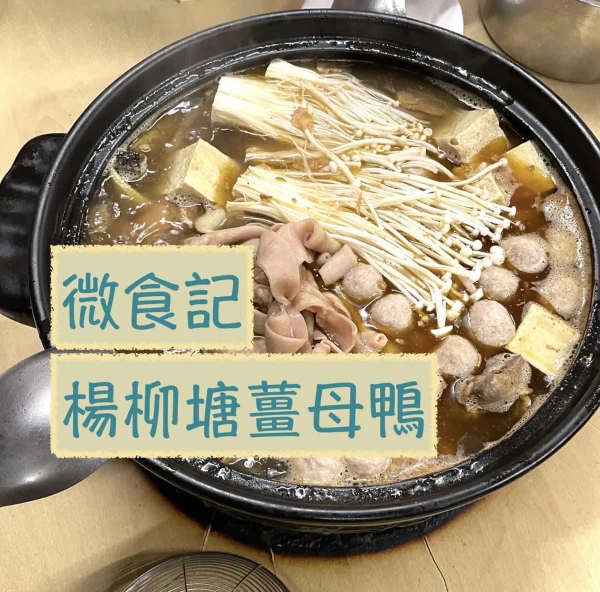 微食記 桃園新屋｜楊柳塘薑母鴨 埤塘夕陽高鐵相伴的圍爐好去處